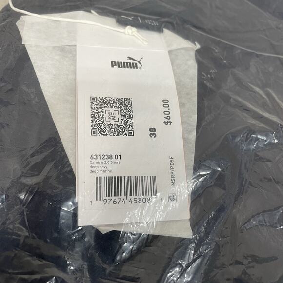 Puma Camino 2.0 Golf Shorts Men Size 38 Blue 9” UPF 50+ Stretch Performance NEW - Picture 3 of 3